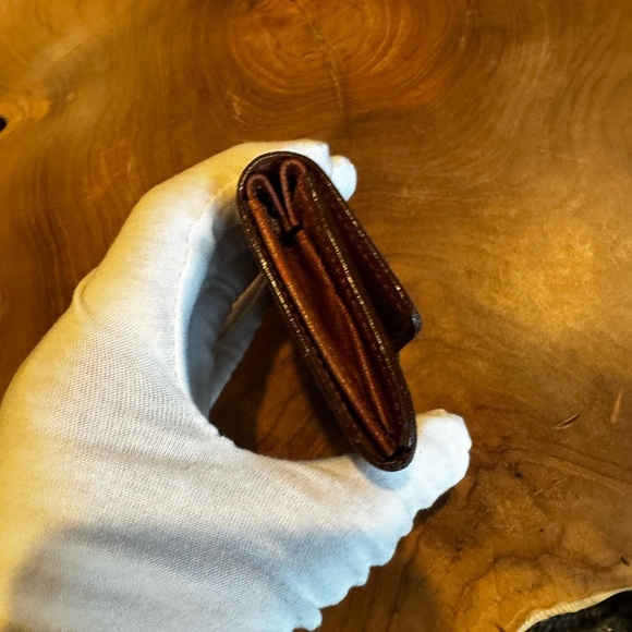 Louis Vuitton Monogram Porte Monnaie Plat Coin Purse Wallet Brown/ - Picture 4 of 15